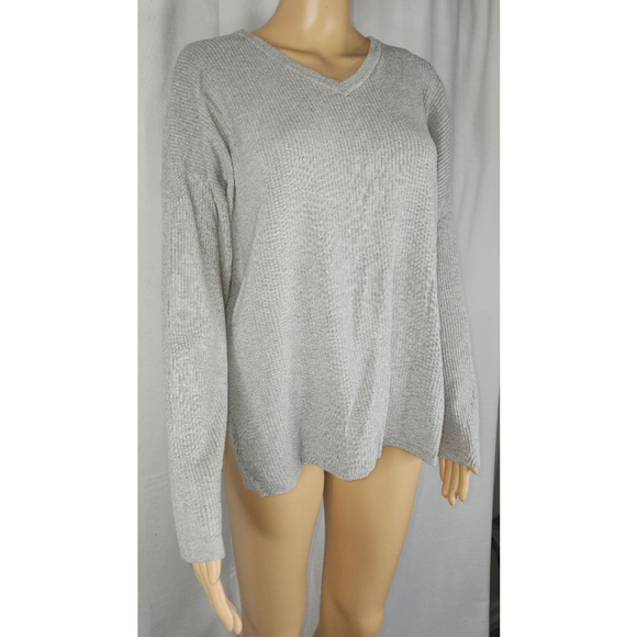 Elle | Women | Knit Sweater | Gray | Size Large | Long Sleeve - Picture 3 of 8